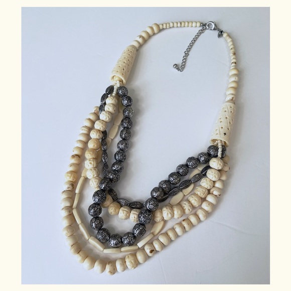 CHICO’S • boho beaded statement necklace - Picture 4 of 9